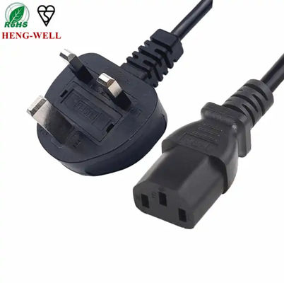 ASTA C13 Connector UK Power Cord BSI UK Cables Fuse 3 Pin Consumer Electronics 250A 13A Kabel zasilania AC