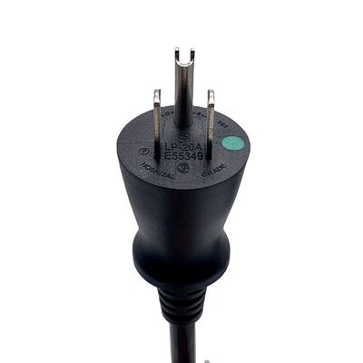 3 szpilki USA przewodu zasilania NEMA 5-15P do IEC C13 Green Dot US Medical Plug