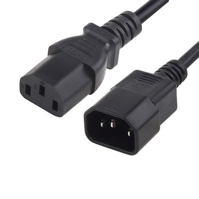 10A 125V przewód zasilający rozszerzający UL homologacja IEC C13 C14 kabel złącza