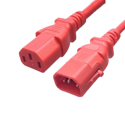 Dostosowany kabel rozszerzający zasilanie IEC IEC320 C14 do C13 Złącze blokady 1,2m 1,5m
