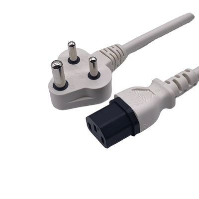 BIS1293 India Korpus zasilania 6A 250V 3 gniazdkowy wtyczka do laptopa PC elektryczny